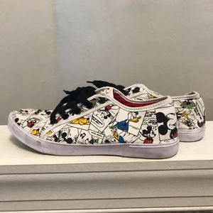 Vintage comic Disney Mickey Mouse canvas sneakers